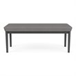 Lenox Steel Reception Waiting 2-Seat Bench / Charcoal Steel / Light Gray