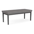 Lenox Steel Reception Waiting 2-Seat Bench / Charcoal Steel / Light Gray