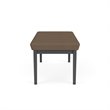 Lenox Steel Reception Waiting Room 2-Seat Bench / Charcoal Steel / Brown