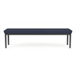 Lenox Steel Reception Waiting Room 3-Seat Bench / Charcoal Steel / Blue