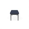 Lenox Steel Reception Waiting Room 3-Seat Bench / Charcoal Steel / Blue