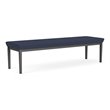 Lenox Steel Reception Waiting Room 3-Seat Bench / Charcoal Steel / Blue