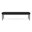 Lenox Steel Reception Waiting Room 3-Seat Bench / Charcoal Steel / Black
