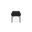 Lenox Steel Reception Waiting Room 3-Seat Bench / Charcoal Steel / Black