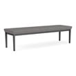 Lenox Steel Reception Waiting 3-Seat Bench / Charcoal Steel / Light Gray