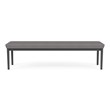 Lenox Steel Reception Waiting 3-Seat Bench / Charcoal Steel / Light Gray