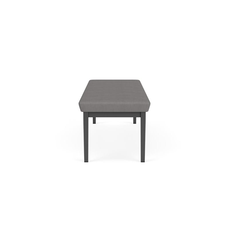 Lenox Steel Reception Waiting 3-Seat Bench / Charcoal Steel / Light Gray