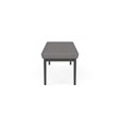 Lenox Steel Reception Waiting 3-Seat Bench / Charcoal Steel / Light Gray