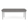 Lenox Steel Reception Waiting 2-Seat Bench / Silver Steel / Light Gray