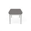 Lenox Steel Reception Waiting 2-Seat Bench / Silver Steel / Light Gray