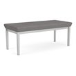 Lenox Steel Reception Waiting 2-Seat Bench / Silver Steel / Light Gray