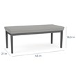 Lenox Steel Reception Waiting Room 2-Seat Bench / Silver Steel / Brown