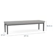 Lenox Steel Reception Waiting Room Healthcare 3-Seat Bench / Silver Steel / Blue