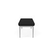 Lenox Steel Reception Waiting Room 3-Seat Bench / Silver Steel / Black