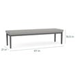 Lenox Steel Reception Waiting Room 3-Seat Bench / Silver Steel / Black