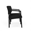 Lenox Steel Reception Waiting Room Healthcare Loveseat / Black Steel / Black