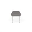 Lenox Steel Reception Waiting 3-Seat Bench / Silver Steel / Light Gray