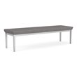 Lenox Steel Reception Waiting 3-Seat Bench / Silver Steel / Light Gray