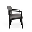Lenox Steel Reception Waiting Room Loveseat / Black Steel / Light Gray