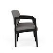 Lenox Steel Reception Waiting 2 Seats Chair / Black Steel / Light Gray