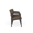 Lenox Steel Reception Waiting Room 3 Seats Chair / Charcoal Steel / Brown