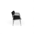 Lenox Steel Reception Waiting Room 4 Seats Chair / Silver Steel / Black