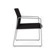 Gansett Reception Waiting Room Healthcare Guest Chair / Silver Steel / Black