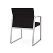 Gansett Reception Waiting Room Healthcare Guest Chair / Silver Steel / Black