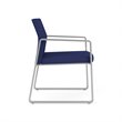 Gansett Reception Waiting Room Healthcare Guest Chair / Silver Steel / Blue