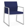Gansett Reception Waiting Room Healthcare Guest Chair / Silver Steel / Blue