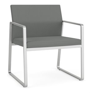 Lesro Gansett Modern Fabric Oversize Guest Chair in Silver/Open House Asteroid