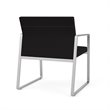 Gansett Reception Waiting Room Oversize Guest Chair / Silver Steel / Black