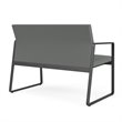 Gansett Reception Waiting Room Healthcare Loveseat / Charcoal Steel / Light Gray
