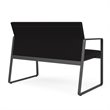 Gansett Reception Waiting Room Healthcare Loveseat / Charcoal Steel / Black