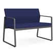 Gansett Reception Waiting Room Healthcare Loveseat / Charcoal Steel / Blue