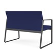 Gansett Reception Waiting Room Healthcare Loveseat / Charcoal Steel / Blue