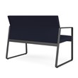 Gansett Reception Waiting Room Healthcare Loveseat / Charcoal Steel / Navy Blue