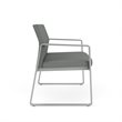 Gansett Reception Waiting Room Healthcare Loveseat / Silver Steel / Light Gray