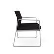 Gansett Reception Waiting Room Healthcare Loveseat / Silver Steel / Black