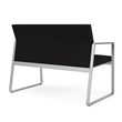 Gansett Reception Waiting Room Healthcare Loveseat / Silver Steel / Black