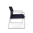 Gansett Reception Waiting Room Healthcare Loveseat / Silver Steel / Navy Blue