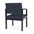 Lenox Wood Reception Waiting Room Healthcare Guest Chair / Black Wood / Blue