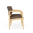 Lenox Wood Reception Waiting 2-Seat Tandem Seating / Natural Wood / Brown