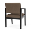 Lenox Wood Reception Waiting Room Healthcare Guest Chair / Black Wood / Brown