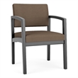 Lenox Wood Reception Waiting Room Healthcare Guest Chair / Black Wood / Brown