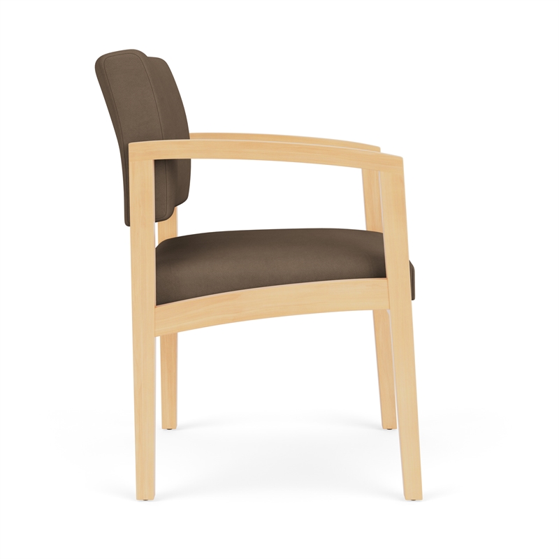 Lenox Wood Reception Waiting Room Healthcare Guest Chair / Natural Wood / Brown