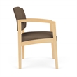 Lenox Wood Reception Waiting Room Healthcare Guest Chair / Natural Wood / Brown