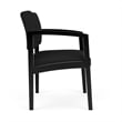 Lenox Wood Reception Waiting Oversize Guest Chair / Black Wood / Black