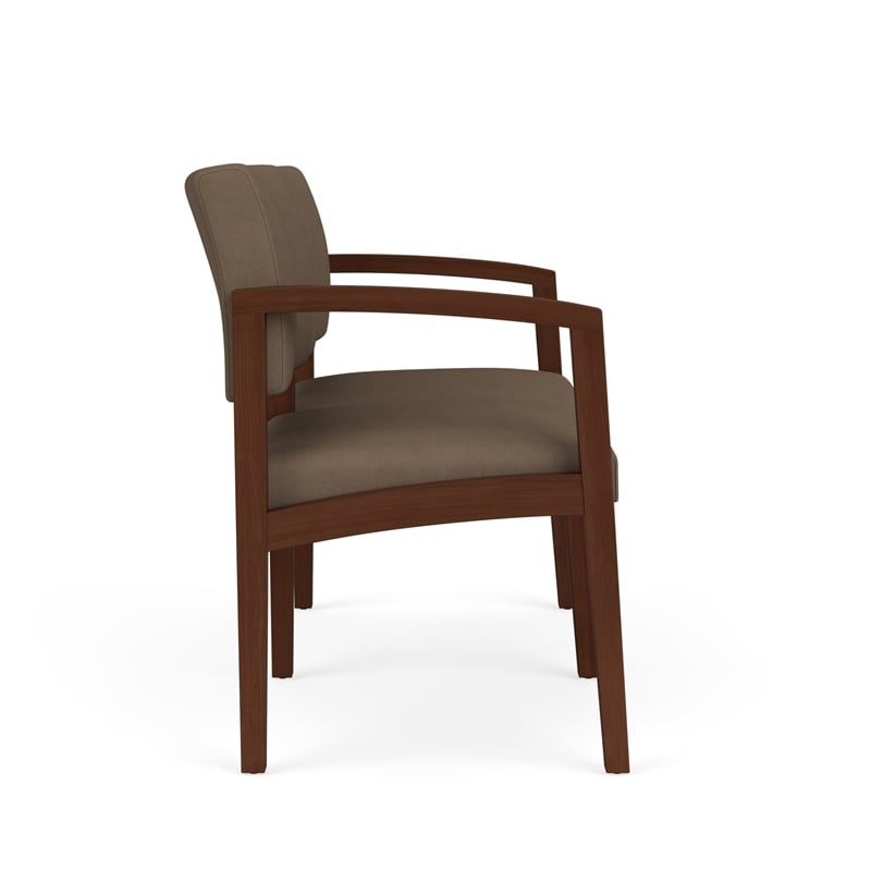 Lenox Wood Reception Waiting 2-Seat Tandem Seating / Walnut Wood / Brown