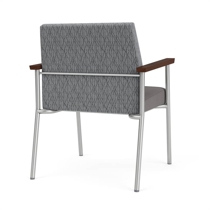 Mystic Reception Waiting Oversize Guest Chair / Silver Steel / Gray / Gray